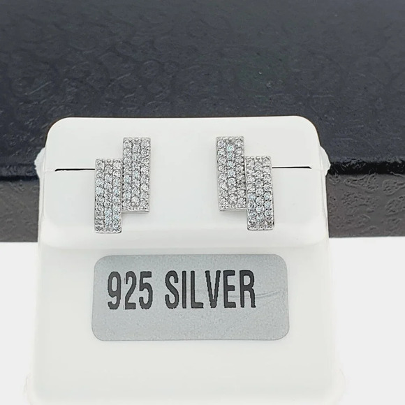 "925 sterling silver luxury CZ earrings for women/girls, Best for gift, RJUS2203 - Picture 8 of 11